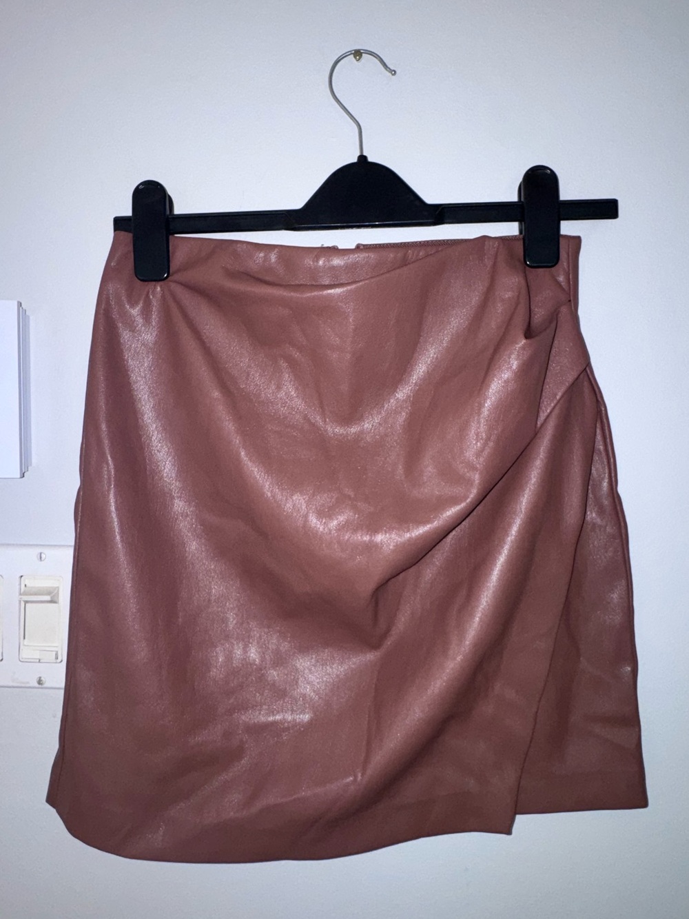Wilfred Faux Leather Wrap Skirt